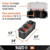 Klein Tools MODbox Parts Bin Rail Attachment, Plastic, Dark Gray, 8 in W x 4 in D x 4 in H 54815MB